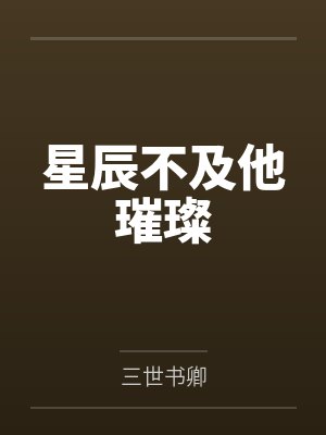 星辰不及他璀璨 星辰不及他璀璨